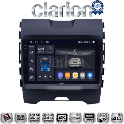 CLARION GL74248 Οθόνη OEM Multimedia Αυτοκινήτου για Ford Edge 2016 (CarPlay/AndroidAuto/BT/GPS/WIFI/GPRS)