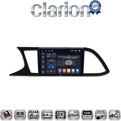 CLARION GL74306 Οθόνη OEM Multimedia Αυτοκινήτου για SEAT LEON 2012 (CarPlay/AndroidAuto/BT/GPS/WIFI/GPRS)