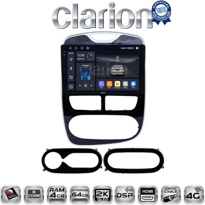 CLARION GL74320 Οθόνη OEM Multimedia Αυτοκινήτου για RENAULT CLIO 2012 2015 (CarPlay/AndroidAuto/BT/GPS/WIFI/GPRS)