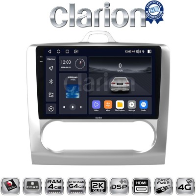 CLARION GL74328 Οθόνη OEM Multimedia Αυτοκινήτου για FORD FOCUS 20042012 (CarPlay/AndroidAuto/BT/GPS/WIFI/GPRS)