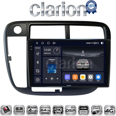 CLARION GL74377 Οθόνη OEM Multimedia Αυτοκινήτου για Honda Civic 1999 2001 (CarPlay/AndroidAuto/BT/GPS/WIFI/GPRS)
