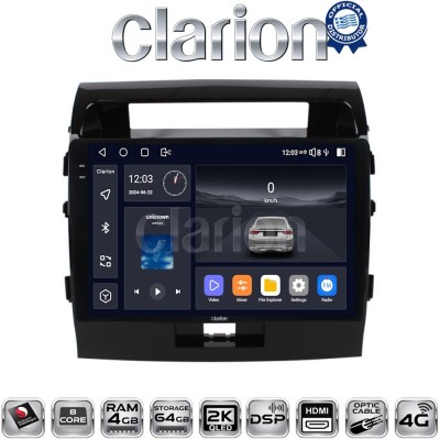 CLARION GL74383 Οθόνη OEM Multimedia Αυτοκινήτου για TOYOTA LANDCRUISER 20082015  (CarPlay/AndroidAuto/BT/GPS/WIFI/GPRS)