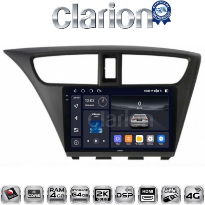 CLARION GL74389 Οθόνη OEM Multimedia Αυτοκινήτου για Honda Civic 2012 2016 (CarPlay/AndroidAuto/BT/GPS/WIFI/GPRS)