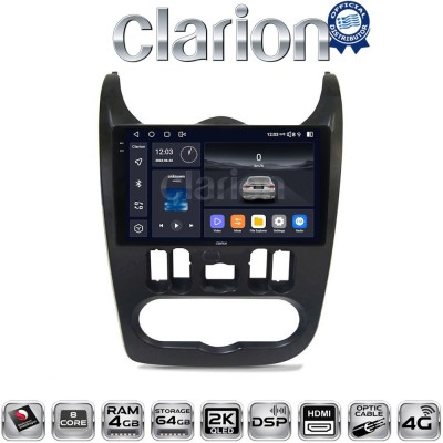 CLARION GL74432B Οθόνη OEM Multimedia Αυτοκινήτου για Dacia Duster 2006 2012 (CarPlay/AndroidAuto/BT/GPS/WIFI/GPRS)