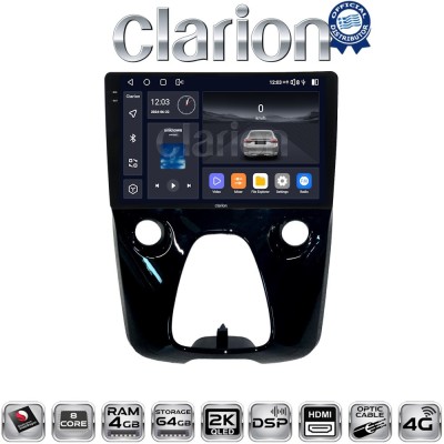 CLARION GL74564 Οθόνη OEM Multimedia Αυτοκινήτου για Aygo & C1 & 107 14 (CarPlay/AndroidAuto/BT/GPS/WIFI/GPRS)