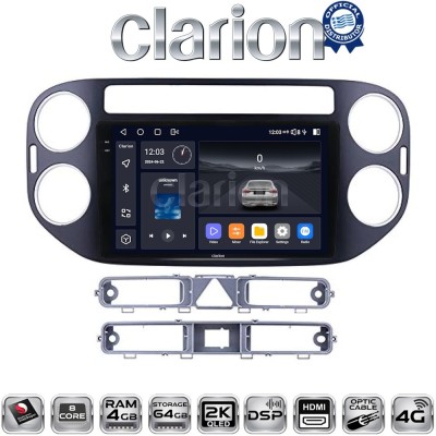 CLARION GL74590B Οθόνη OEM Multimedia Αυτοκινήτου για VW TIGUAN 20072017 (CarPlay/AndroidAuto/BT/GPS/WIFI/GPRS)