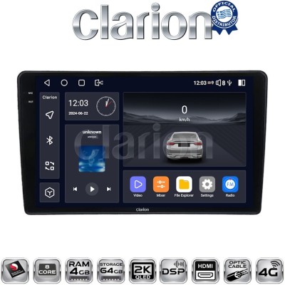 CLARION GL74715 Οθόνη OEM Multimedia Αυτοκινήτου για Nissan Navara D40 2006 2016 clima (CarPlay/AndroidAuto/BT/GPS/WIFI/GPRS)