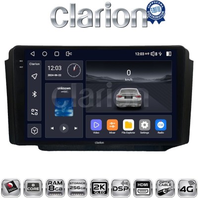 CLARION GL75013 Οθόνη OEM Multimedia Αυτοκινήτου για Ssangyong Rexton 20022006(CarPlay/AndroidAuto/BT/GPS/WIFI/GPRS)