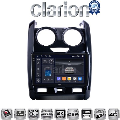CLARION GL75158 Οθόνη OEM Multimedia Αυτοκινήτου για DACIA DUSTER 20132019 (CarPlay/AndroidAuto/BT/GPS/WIFI/GPRS)