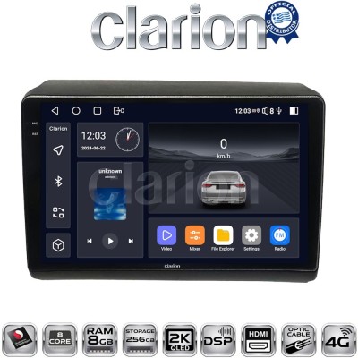 CLARION GL75194 Οθόνη OEM Multimedia Αυτοκινήτου για Fiat Ducato - Citroen Jumper - Peugeot Partner 2012 (CarPlay/AndroidAuto/BT