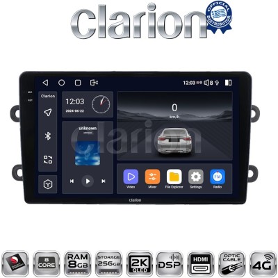 CLARION GL75708 Οθόνη OEM Multimedia Αυτοκινήτου για DACIA DUSTER – LOGAN - SUNDERO 2013 2018 (CarPlay/AndroidAuto/BT/GPS/WIFI/