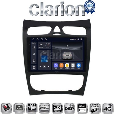 CLARION GL75812 Οθόνη OEM Multimedia Αυτοκινήτου για Mercedes CLK (W209) 2000 2004 (CarPlay/AndroidAuto/BT/GPS/WIFI/GPRS)
