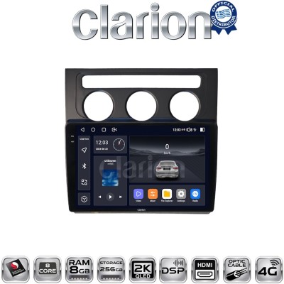 CLARION GL75511B Οθόνη OEM Multimedia Αυτοκινήτου για VW Touran 2003 2010 (CarPlay/AndroidAuto/BT/GPS/WIFI/GPRS)