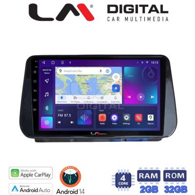 LM Digital - LM ZN4963 GPS Οθόνη OEM Multimedia Αυτοκινήτου για Hyundai Santa Fe - IX45 2018 2019 (CarPlay/AndroidAuto/BT/GPS/W