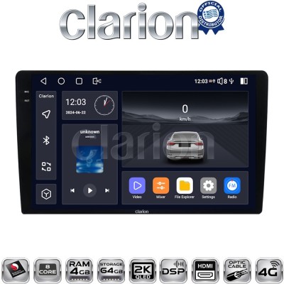 CLARION GL74365 Οθόνη OEM Multimedia Αυτοκινήτου για Ford Transit Custom 2013 2019 (CarPlay/AndroidAuto/BT/GPS/WIFI/GPRS)