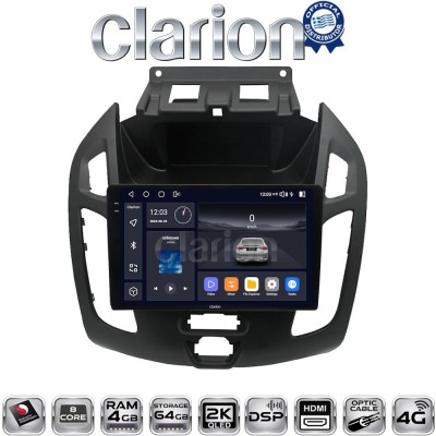 CLARION GL74858 Οθόνη OEM Multimedia Αυτοκινήτου για Ford Transit 2013 2015 (CarPlay/AndroidAuto/BT/GPS/WIFI/GPRS)