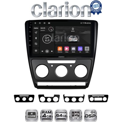 CLARION GL32005B Οθόνη OEM Multimedia Αυτοκινήτου για Skoda Octavia 2005 2012 (CarPlay/AndroidAuto/BT/GPS/WIFI/GPRS)