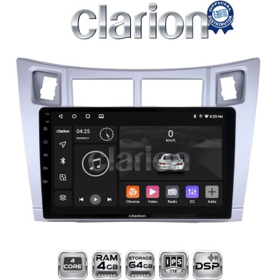 CLARION GL32084S Οθόνη OEM Multimedia Αυτοκινήτου για Τoyota Yaris 2006 2011 (CarPlay/AndroidAuto/BT/GPS/WIFI/GPRS)