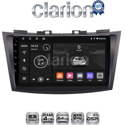 CLARION GL32179 Οθόνη OEM Multimedia Αυτοκινήτου για SUZUKI SWIFT 20112016 (CarPlay/AndroidAuto/BT/GPS/WIFI/GPRS)