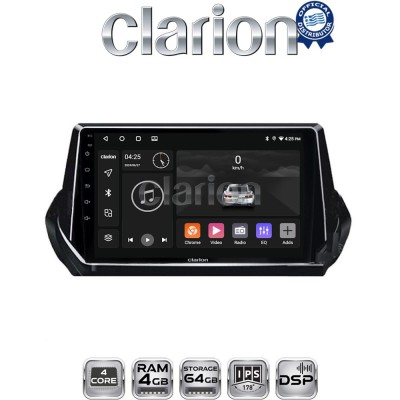 CLARION GL32375 Οθόνη OEM Multimedia Αυτοκινήτου για PEUGEOT 208-2008 2012 (CarPlay/AndroidAuto/BT/GPS/WIFI/GPRS)
