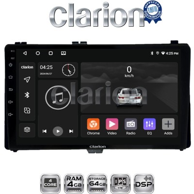 CLARION GL32418 Οθόνη OEM Multimedia Αυτοκινήτου για Toyota Auris '15 & Corolla '17-'19 (CarPlay/AndroidAuto/BT/GPS/WIFI/GPRS)