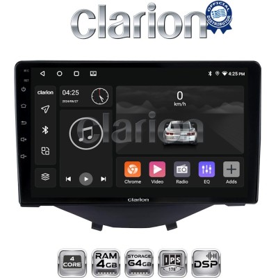 CLARION GL32564B Οθόνη OEM Multimedia Αυτοκινήτου για Toyota Aygo 2014 Citroen C1 2014 Peugeot 107 2014 (CarPlay/AndroidAuto/