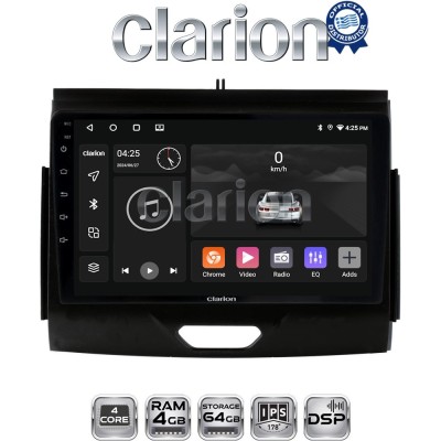 CLARION GL32576B Οθόνη OEM Multimedia Αυτοκινήτου για FORD RANGER 20152020 (CarPlay/AndroidAuto/BT/GPS/WIFI/GPRS)