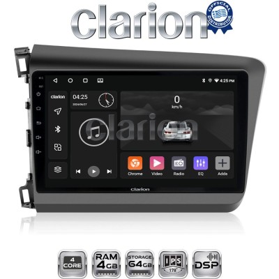 CLARION GL32630 Οθόνη OEM Multimedia Αυτοκινήτου για Honda Civic 2012 2016 (CarPlay/AndroidAuto/BT/GPS/WIFI/GPRS)