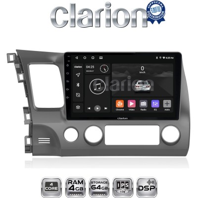 CLARION GL32644 Οθόνη OEM Multimedia Αυτοκινήτου για HONDA CIVIC 4πορτο 20062013 (CarPlay/AndroidAuto/BT/GPS/WIFI/GPRS)