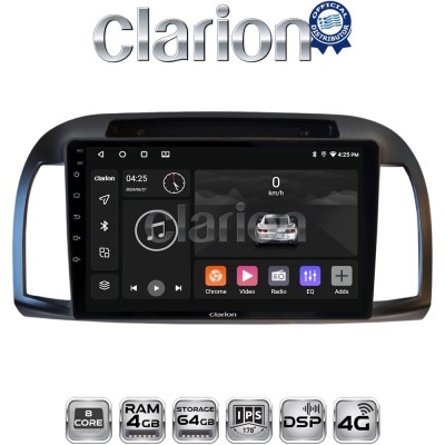 CLARION GL72300B Οθόνη OEM Multimedia Αυτοκινήτου για Nissan Micra 2002 2007 (CarPlay/AndroidAuto/BT/GPS/WIFI/GPRS)