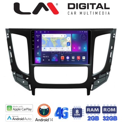 LM Digital - LM ZR8230 GPS Οθόνη OEM Multimedia Αυτοκινήτου για Mitsubishi L200 2014 Μόνο για αυτοκίνητα με Κλιματισμό (CarPlay/