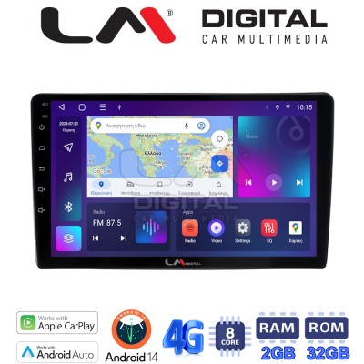LM Digital - LM ZR8402UP GPS Οθόνη OEM Multimedia Αυτοκινήτου για Toyota Yaris 1999 2005 (CarPlay/AndroidAuto/BT/GPS/WIFI/GPRS)