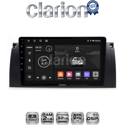 CLARION GL31395 Οθόνη OEM Multimedia Αυτοκινήτου για BMW S5-S7-X5 (E38-E39-E59) 1998 2003 (CarPlay/AndroidAuto/BT/GPS/WIFI/GPRS)