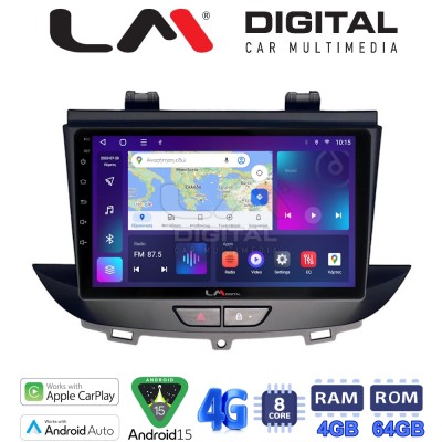 LM Digital - LM ZC8664 GPS Οθόνη OEM Multimedia Αυτοκινήτου για Opel Crossland-Grandland 2017 (CarPlay/AndroidAuto/BT/GPS/WIFI/