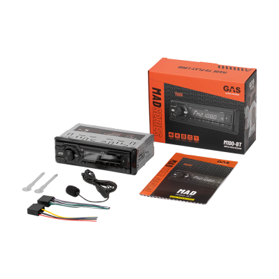 MAD M100-BT Gas Audio Head Unit 1-DIN 2V 4 PREOUTS