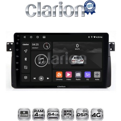 CLARION GL72052 Οθόνη OEM Multimedia Αυτοκινήτου για BMW Σειρά 3 (E46) 19982005 (CarPlay/AndroidAuto/BT/GPS/WIFI/GPRS)