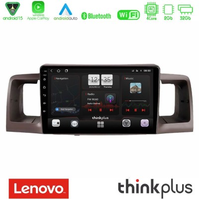 Lenovo Thinkplus Series 4Core Android15 2+32GB Toyota Corolla 2002-2006 Navigation Multimedia Tablet 9" Με Carplay & Android Aut
