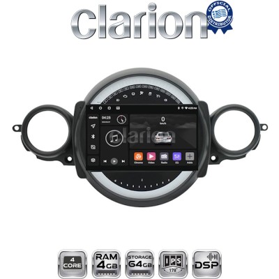 CLARION GL32834 Οθόνη OEM Multimedia Αυτοκινήτου για Mini Cooper '07'14 Clubman 2007 2014 (CarPlay/AndroidAuto/BT/GPS/WIFI/GPRS
