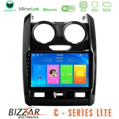 Bizzar C Series Lite 4Core Android14 2+32GB Dacia Duster 2014-2018 Navigation Multimedia Tablet 9"