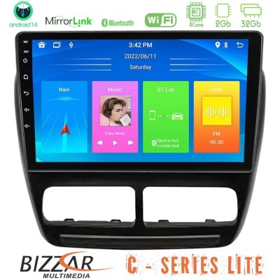Bizzar C Series Lite 4Core Android14 2+32GB Fiat Doblo / Opel Combo 2010-2014 Navigation Multimedia Tablet 9"