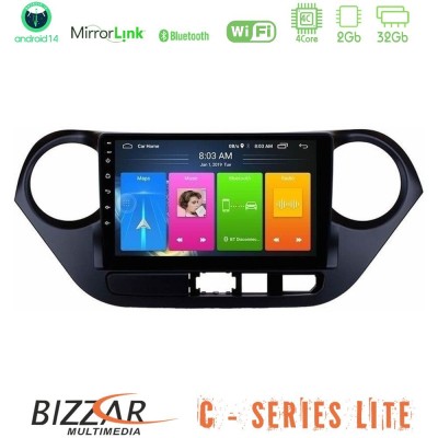 Bizzar C Series Lite 4Core Android14 2+32GB Hyundai i10 2014-2020 Navigation Multimedia Tablet 9"