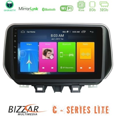 Bizzar C Series Lite 4Core Android14 2+32GB Hyundai ix35 Navigation Multimedia Tablet 10"
