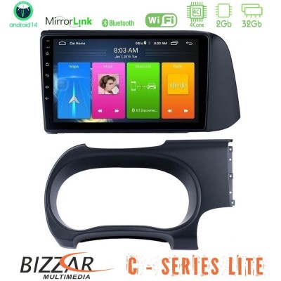 Bizzar C Series Lite 4Core Android14 2+32GB Hyundai i10 Navigation Multimedia Tablet 9"