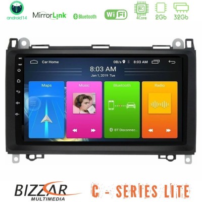 Bizzar C Series Lite 4Core Android14 2+32GB Mercedes A/B/Vito/Sprinter Class Navigation Multimedia Tablet 9"