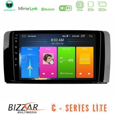 Bizzar C Series Lite 4Core Android14 2+32GB Mercedes R Class Navigation Multimedia Tablet 9"