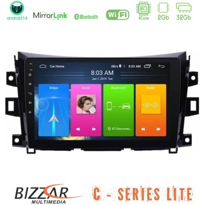 Bizzar C Series Lite 4Core Android14 2+32GB Nissan Navara NP300 Navigation Multimedia Tablet 9"