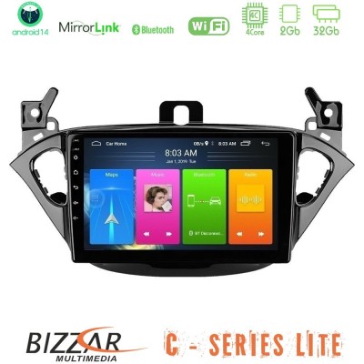 Bizzar C Series Lite 4Core Android14 2+32GB Opel Corsa E/Adam Navigation Multimedia Tablet 9"