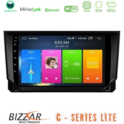 Bizzar C Series Lite 4Core Android14 2+32GB Seat Arona/Ibiza Navigation Multimedia Tablet 9"