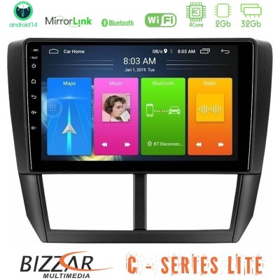 Bizzar C Series Lite 4Core Android14 2+32GB Subaru Forester Navigation Multimedia Tablet 9"