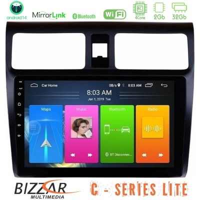 Bizzar C Series Lite 4Core Android14 2+32GB Suzuki Swift 2005-2010 Navigation Multimedia Tablet 10"